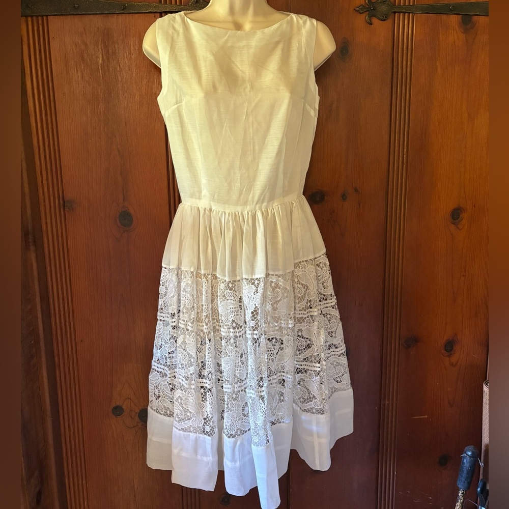 Hand Made Vintage White Lace Dress